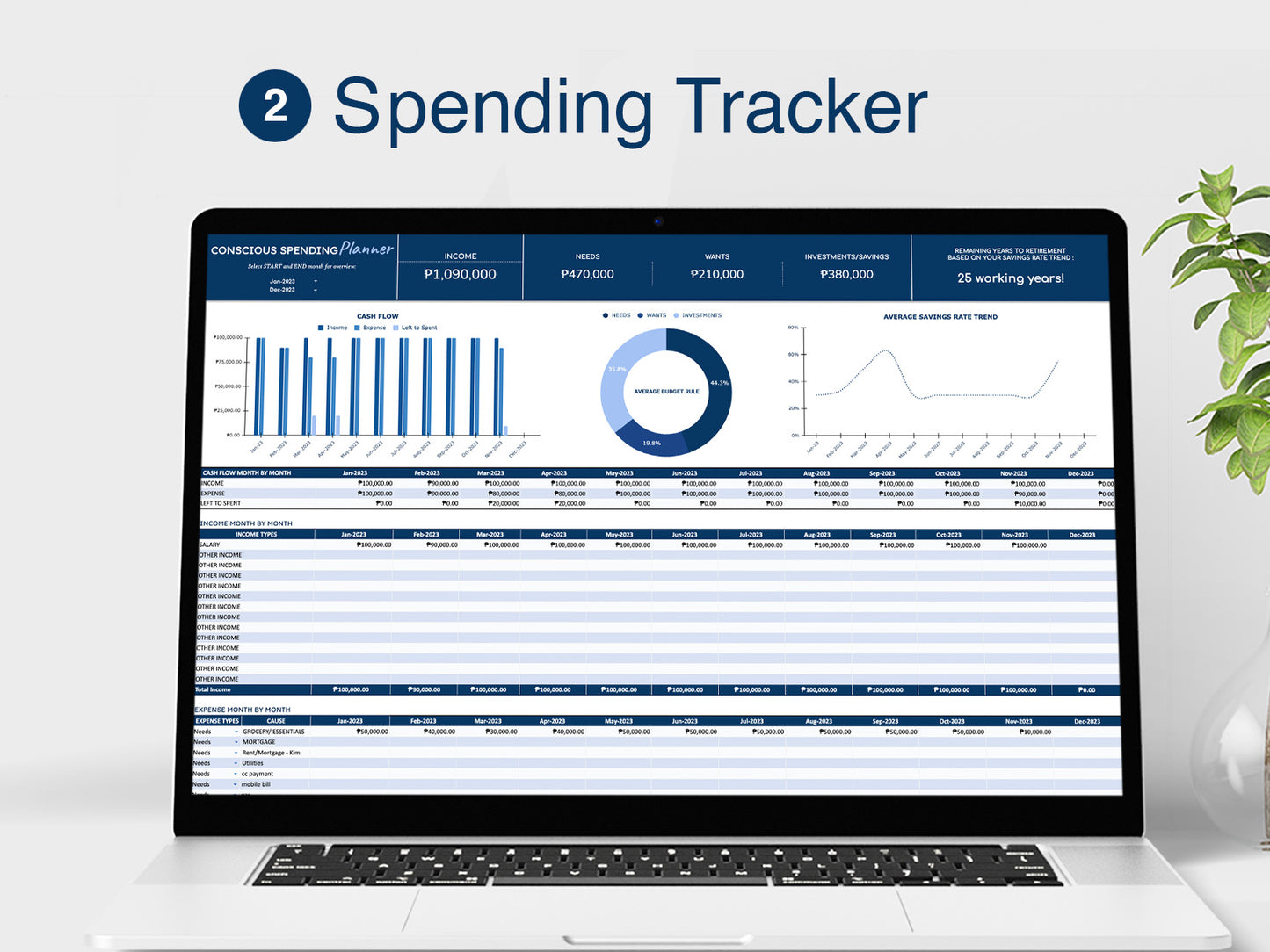 Bundle Sale! Net Worth Diary and Monthly Spending Planner with Dashboard