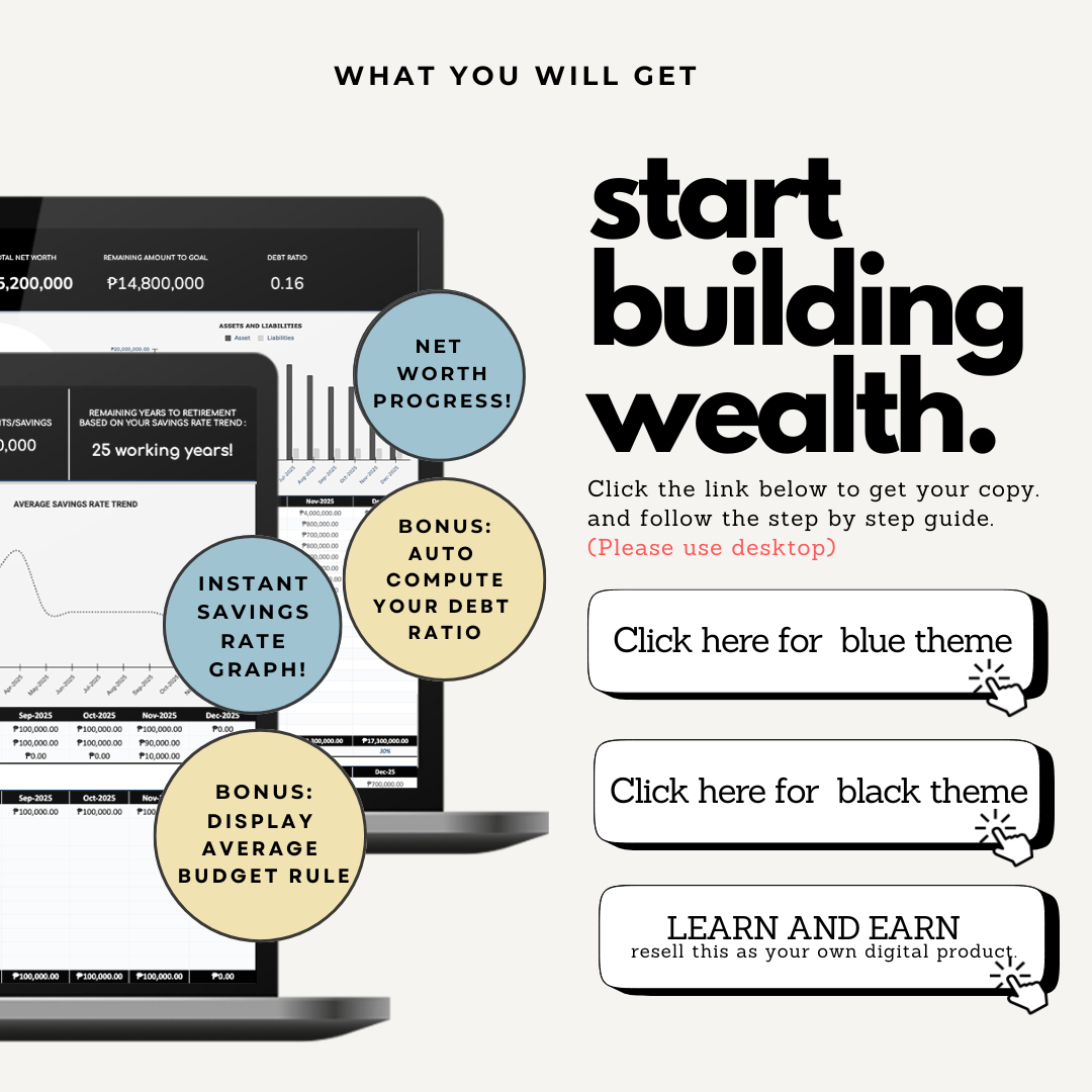 Bundle Sale! Minimalist Wealth Tracker