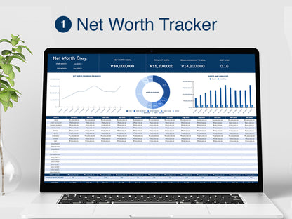 Bundle Promo! Net Worth Diary and Monthly Spending Planner with Dashboard